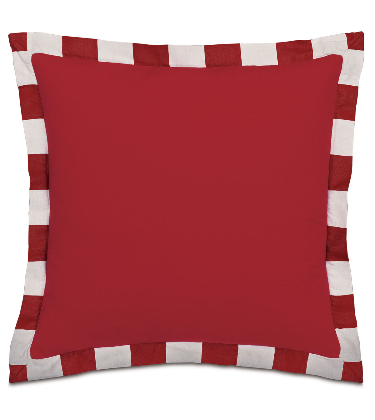 WICKING FLANGE DECORATIVE PILLOW IN SCARLET