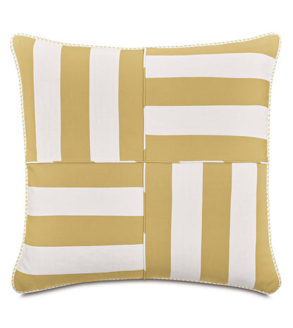 RIPTIDE GEOMETRIC DECORATIVE PILLOW IN SUNSHINE