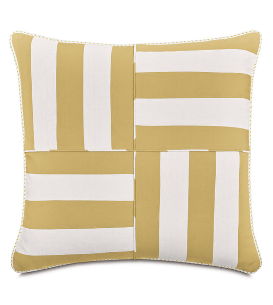 RIPTIDE GEOMETRIC DECORATIVE PILLOW IN SUNSHINE