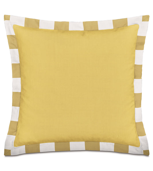 SAIL FLANGE DECORATIVE PILLOW IN YELLOW