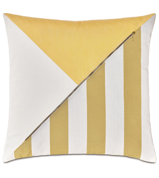 SAIL COLORBLOCK DECORATIVE PILLOW IN YELLOW