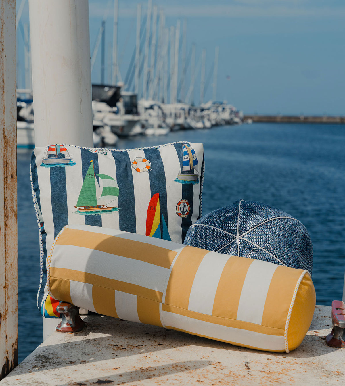 RIPTIDE NECKROLL PILLOW IN SUNSHINE