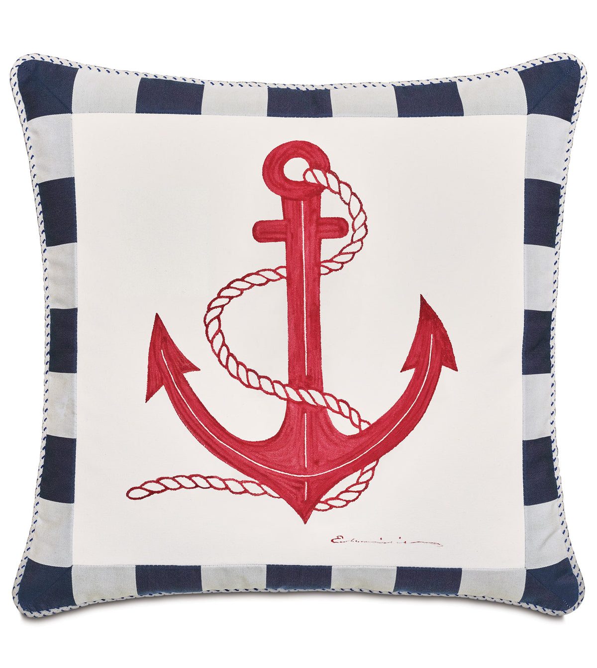 WICKING ANCHOR DECORATIVE PILLOW IN INDIGO