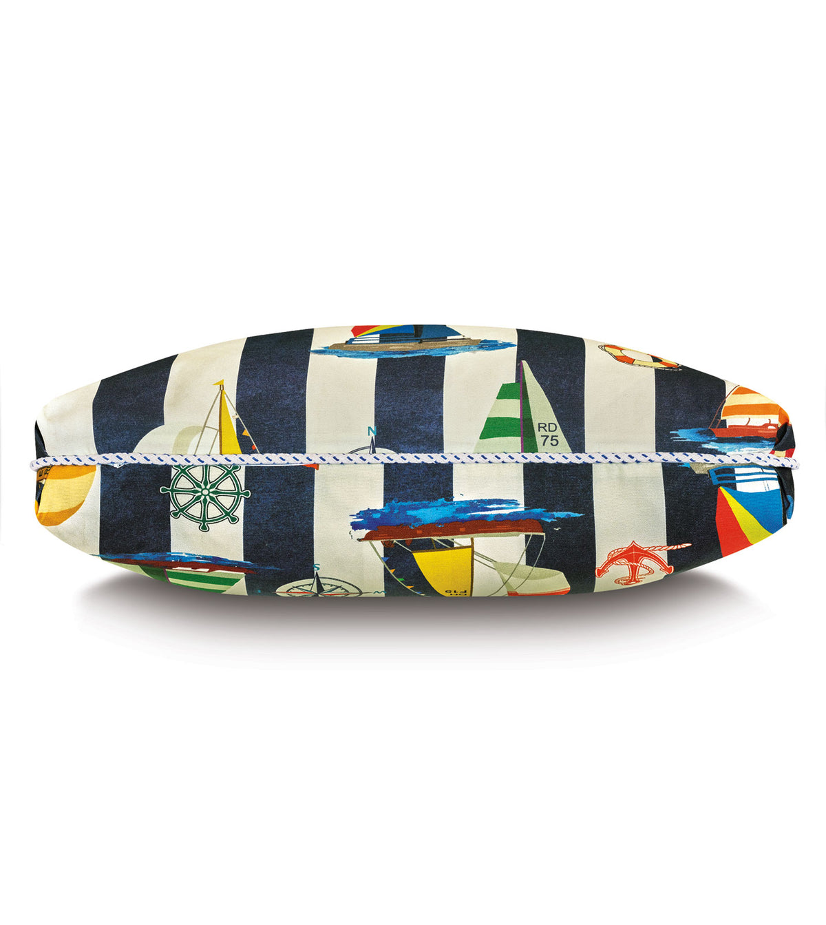 SARDINIA NAUTICAL DECORATIVE PILLOW IN NAVY
