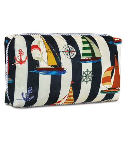 SARDINIA NAUTICAL DECORATIVE PILLOW IN NAVY