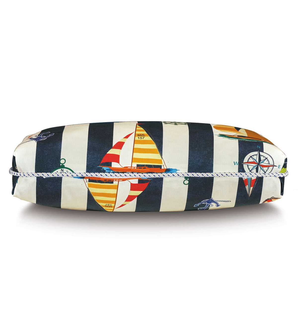 SARDINIA NAUTICAL DECORATIVE PILLOW IN NAVY