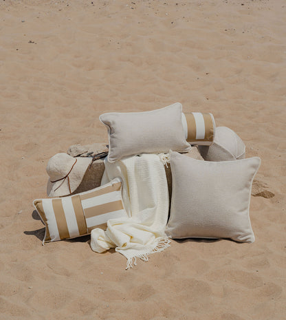 DOWNWIND WOVEN DECORATIVE PILLOW IN CREAM