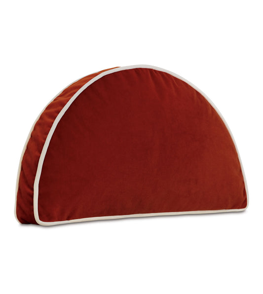 Uma Demilune Decorative Pillow in Rust