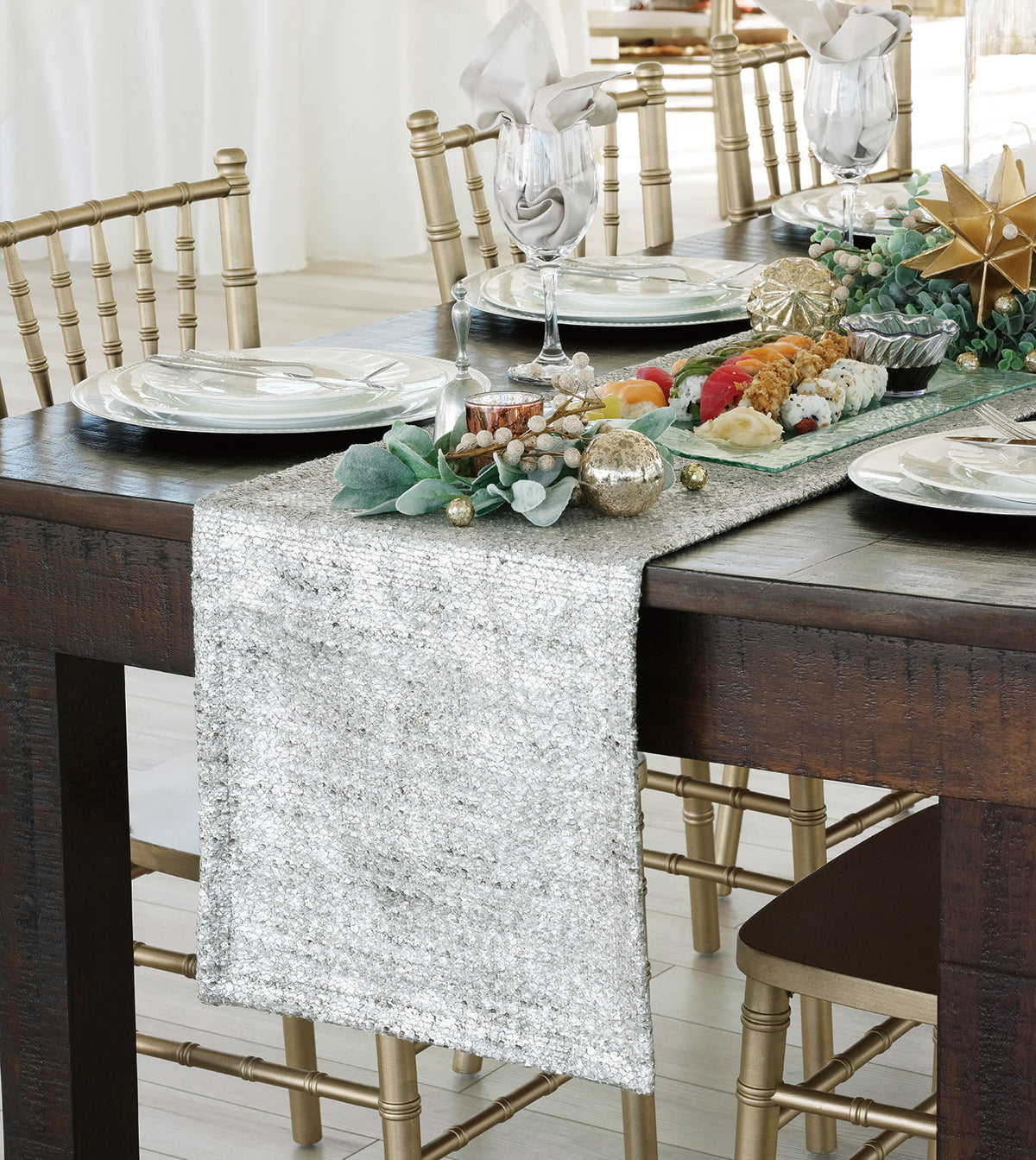 Tinsel Sequined Table Runner