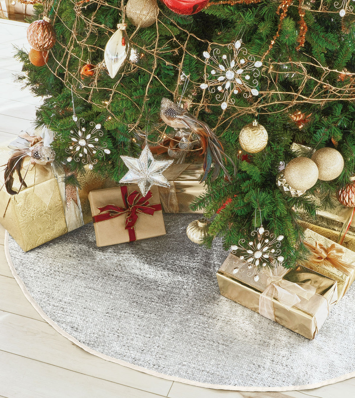 Tinsel Sequined Tree Skirt