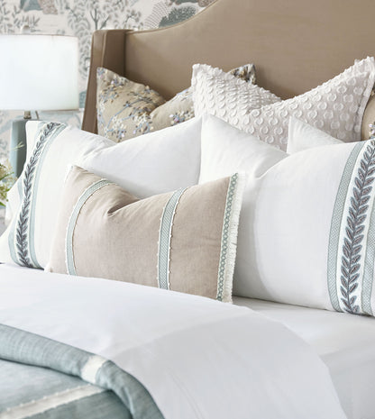 Amberlynn Velvet Leaf Standard Sham (Left)